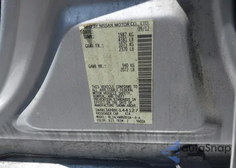 2013 Nissan Altima 3.5 Sl from USA, damaged, VIN 1N4BL3AP8DC144127